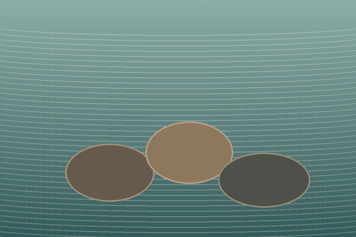 Smooth river stones resting in shallow water